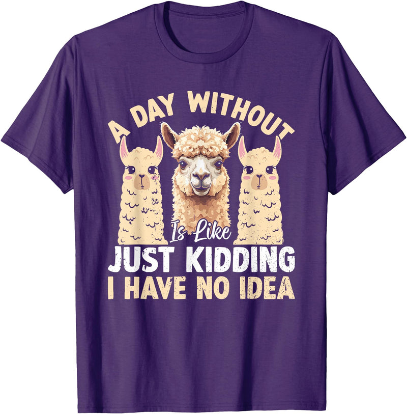 Funny Alpaca Quotes Alpaca Farmer Funny Llama Quotes Funny Alpaca Alpaca Farmer T-Shirt - Purple