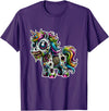 Cool Zombie Horror and Halloween Designs Scary Zombie Unicorn Scary Halloween Horror Monster Design T-Shirt - Purple