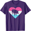 Retro Vintage Animal and Pet Gifts Retro Vintage Pig Gift for Women or Girls T-Shirt - Purple