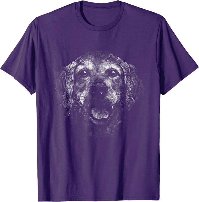 Retriever Dog Pet T-Shirt - Purple