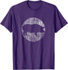 Vintage Pig Shirts - Distressed Pig Animal Print T-Shirt - Unisex-Adults & Kids - Black - Small - Short Sleeve - Classic Fit - Purple
