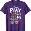 Halloween Gifts & Halloween Shirts by NLTS Scary Killer Teddy Bear Pastel Goth Style Creepy Kawaii T-Shirt - Purple