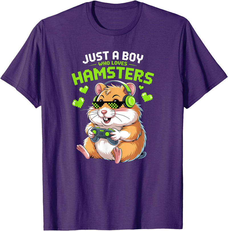 Boys Hamster T-Shirt - Purple