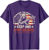 Right to Arm Bears Meme Funny Design Tees I Support the Right to Keep and Arm Bears Funny Meme Design T-Shirt - Purple