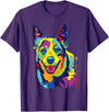 Funny Dog Lover Shirts Cattle Dog Shirt Funny Australian Cattle Dog Pop-Art Shirt T-Shirt - Purple