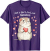 Cute Hamster Lovers Gift This Girl Loves Her Hamster T-Shirt - Purple