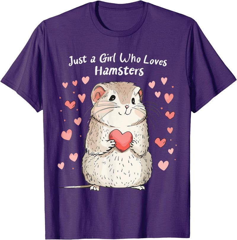 Cute Hamster Lovers Gift This Girl Loves Her Hamster T-Shirt - Purple