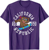 California Gift Kids Boys Girls Men Women Mom Dad California Republic Bear Snowboarder Snowboarding Snowboard T-Shirt - Purple