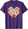 Cute Polar Bear Lovers Valentine Costume Women Men Funny Polar Bear Heart Valentine Polar Bear Womens Mens Kids T-Shirt - Purple