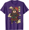 Samurai Pig Anime Japan Pig Samurai Japanese Warrior T-Shirt - Purple
