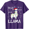 Funny Christmas Llama Shirts FA La La Llama Shirt Women Men Kids Funny Llama Christmas T-Shirt - Purple