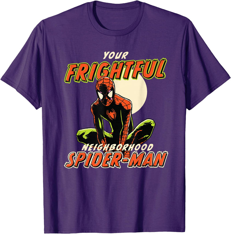 Marvel Halloween Your Frightful Neighborhood Spider-Man T-Shirt - Purple
