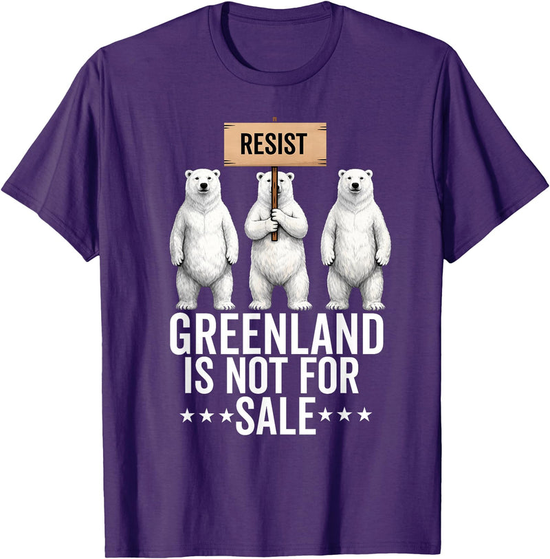 Greenland is not for sale Merch Greenland is not for Sale Polar Bear Greenland Denmark T-Shirt - Purple