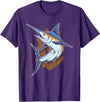 Fish Species Collection Gift Idea Fischerart Biology Swordfish Fish T-Shirt - Purple