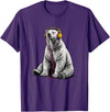 Arctic Wildlife Music Lover Designs Polar Bear Headphones Music Lover Funny Arctic DJ T-Shirt - Purple