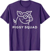 Pig Farm Style Gifts BY TEERA Piggy Squad Cute Pig Design for Animal Lovers T-Shirt - Purple