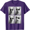 Funny Animal Selfie Booth Tee Cool Llamas Sunglasses Jungle Animal Meme Selfie Booth T-Shirt - Purple