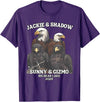 Jackie and Shadow Bald Eagle Family Tee Jackie and Shadow Sunny and Gizmo Big Bear Lake 2025 T-Shirt - Purple
