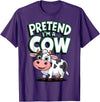 AnI'mal Cow Farm AnI'mal Halloween Costume Party Pretend I'm A Cow T-Shirt - Purple