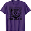 P22 Mountain Lion Tee Shirts for Nature Lovers P-22 Mountain Lion Legend LA California Art P22 Peace Love T-Shirt - Purple