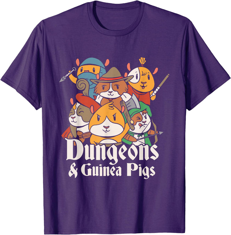 Not Your Everyday Merch Dungeons and Guinea Pigs Parody T-Shirt - Purple