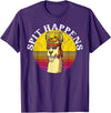 Funny Groovy Llama Alpaca Spit Happens Tees & Co. Funny Groovy Llama Alpaca Spit Happens Tee T-Shirt - Purple