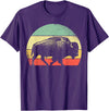 Bison Lover Gifts Wildlife I Bison Natural Reserve Vintage Buffalo Graphic Crew Neck Short Sleeve Regular Fit T-Shirt -