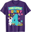 This Little Bunny Rabbit Is 4 Year Old Easter Birthday T-Shirt in Purple