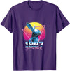 Chinese Year of Rabbit 1987 Birthday Zodiac Retrowave Retro T-Shirt in Purple
