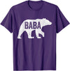 Matching Family Bear by Foxio Baba Bear Matching Family Camping Vintage Bear Funny Baba T-Shirt - Purple
