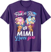 Bear Balloons Boy Or Girl Baby Gender Reveal Tee Bears Pink Or Blue Mimi Loves You Gender Reveal T-Shirt - Purple
