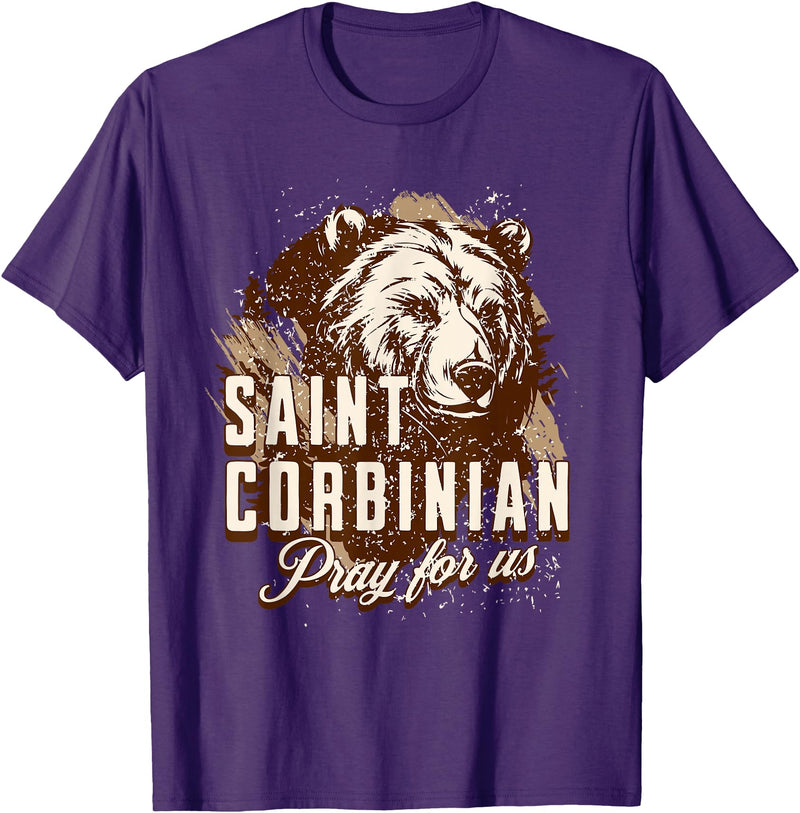 Happy Catholics St Corbinian German Saints German Catholic Bear T-Shirt - Purple