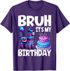 Llama Lover Gift Co. Bruh Its My Birthday Llama Pinata T-Shirt - Purple
