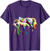 Clothing25 Horses! T-Shirt - Purple