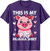 Pig Lover Gift Co. My Pig Pajama Women Pig Pjs Cute Pig Stuff Farmer Girl T-Shirt - Purple