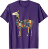 We Love Llamas & Alpacas - Peru Souvenirs Co. Llama Alpaca Floral Colorful Flowers Peru Peruvian Souvenir T-Shirt - Purple