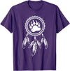 Indigenous Native American For Men Traditional Dreamcatcher Women Bear Native American T-Shirt - Purple