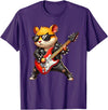 Hamster Electric Guitar Concert Music Lover Men Women Kids T-Shirt - Purple