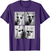 Funny Animal Photography Clothing Co. Funny Llamas with Sunglasses Cool Llama Animals Photo Booth T-Shirt - Purple