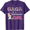 Cow Birthday Cow Lover Gifts For Family Men Woman Gaga of The Birthday Girl Farm Cow Grandma Matching Family T-Shirt - Purple