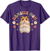 Hamster Mom Groovy Hamster Mama Hamster Owner Hamster Lover T-Shirt - Purple