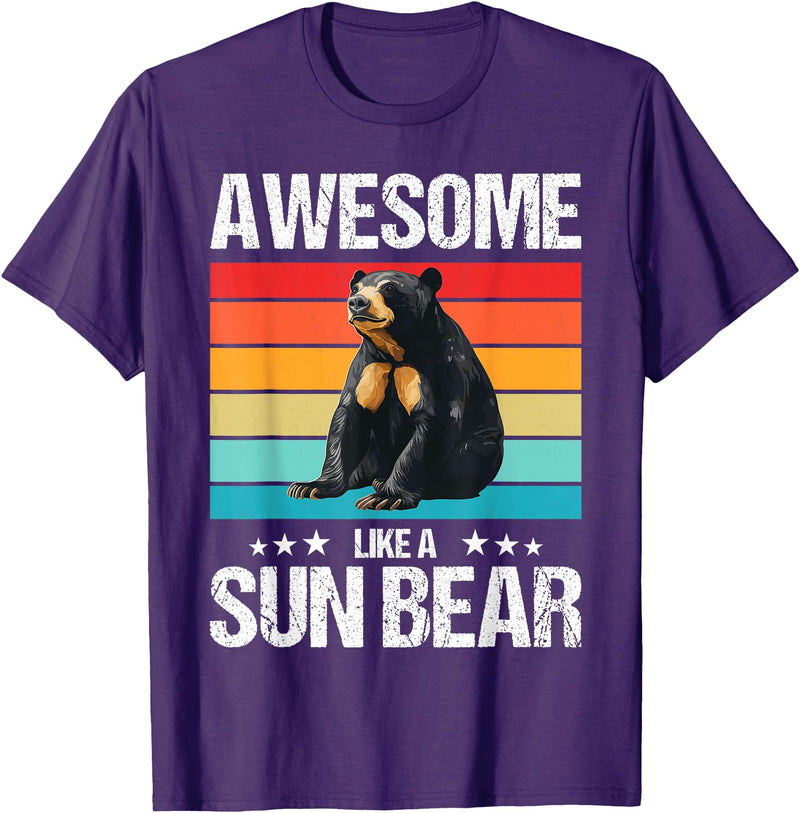 Sun Bears Sun Bear Lovers Shop Awesome like a Sun Bear. Sun Bears Sun Bear T-Shirt - Purple