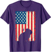 Christmas Patriotic Guinea Pig Animal 4th of July US American Flag Women Kids Men T-Shirt - Purple