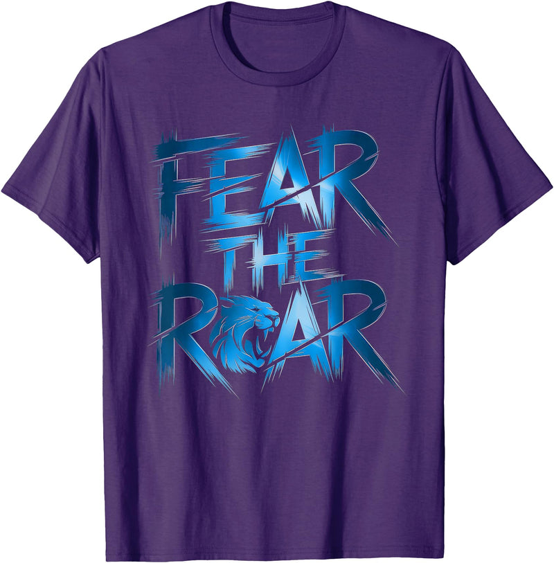 Lions Tshirt Men Women Blue Animal School Sport Fan Lion T-Shirt - Purple