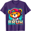 Magical and Funny Teddybear Gifts Hip Hop Teddy Bear Bruh T-Shirt - Purple