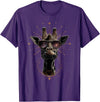 Safari Animal Art Giraffe with Sunglasses Graphic Safari Giraffe Animal Lover T-Shirt - Purple