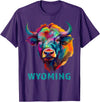 Love Wyoming Accessories, Apparel and Home Decor Wyoming American Bison Lover Buffalo for Men Women Souvenir T-Shirt - Purple