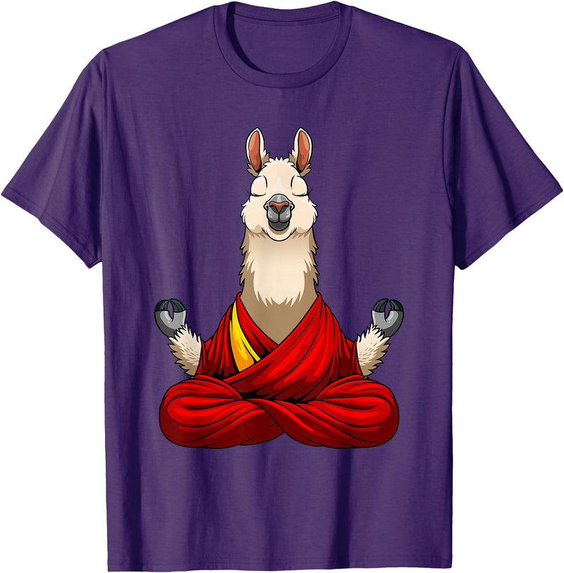 Funny Llama Gift Llama Lover Accessories & Stuff Cute Llama Design For Men Women Alpaca Animal Llama Lovers T-Shirt - Purple