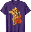 Teddy Bear Playing Cello T-Shirt - Purple