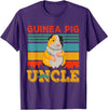 Rodent Father's Day Costume Vintage Retro Guinea Pig Uncle Matching Rodent Lover Family T-Shirt - Purple